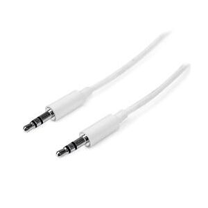 StarTech.com 2m White Slim 3.5mm Stereo Audio Cable - Male to Male (MU2MMMSWH)