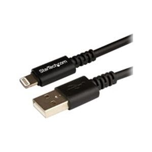 StarTech.com 3m (10ft) Long Black Apple 8-pin Lightning Connector to USB Cable for iPhone iPod iPad (USBLT3MB)