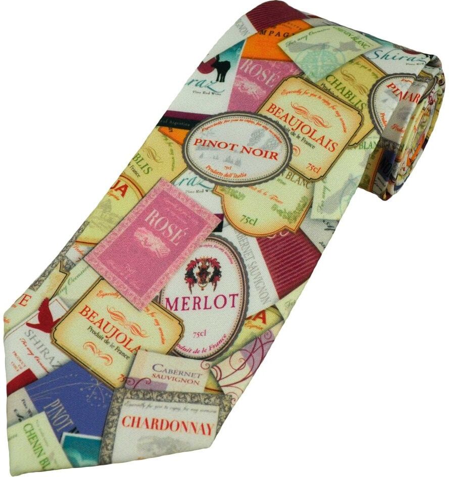 Wine Labels Men&apos;s Novelty Tie