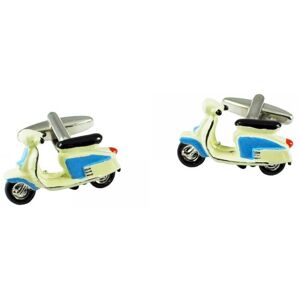 1967 Cream & Blue Lambretta Scooter Novelty Cufflinks