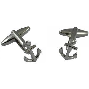 Anchor Cufflinks - Silver Colour