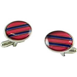 Pink & Blue Stripes Cufflinks