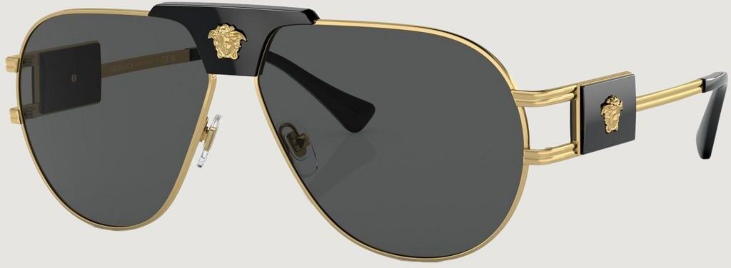 Sunglasses VERSACE Men color Gold - Size: 63 - male