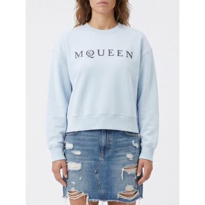 MCQUEEN Sweatshirt Woman color Ice - Size: 44 - female MCQUEEN Sweatshirt Woman color Ice - Size: 44 - female