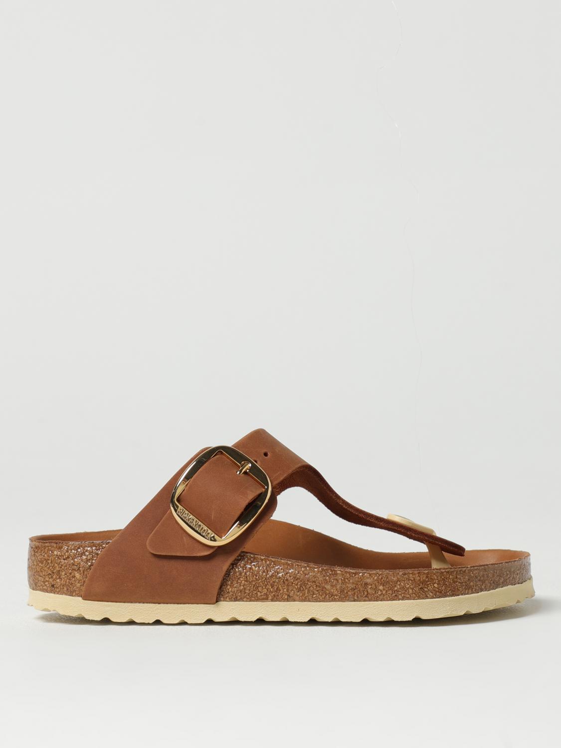 Flat Sandal BIRKENSTOCK Woman color Brown - Size: 40 - female