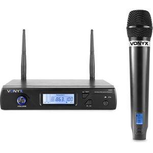 Vonyx WM61 Wireless Microphone UHF 16Ch with 1 Handheld Microphone - Microphone sets