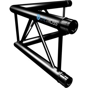 Litetruss H32L-C003U 2-way angle 90Â° RAL9005 - Black - Matt - Touring Edition - Litetruss H32L