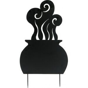 EUROPALMS Silhouette Metal Witch Pot, 83cm - Halloween decoration