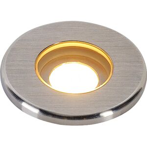 SLV DASAR MINI 37, outdoor inground fitting, LED, 3000K, IP67, round, brushed stainless steel - Recessed lights (outdoor)