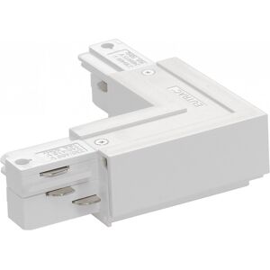 Eutrac 3 Phase L-Connector, Databus, outside, white - Accessories for three-phase power rail