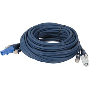 DAP-Audio powerCON/RJ45 - powerCON/RJ45 - Data / Power 10 m, Blue jacket - Hybrid cables
