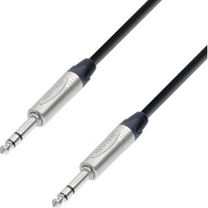 Adam Hall Cables 5 STAR BVV 0500 - Patch Cable Neutrik 6.3 mm Jack stereo to 6.3 mm Jack stereo 5 m - Cinch cables