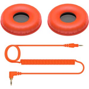 Pioneer DJ HC-CP08-M accessory packs, 2x earpads and 1 cable, orange - Accessories for headphones