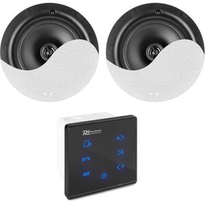 Power Dynamics Powerline A50BSet In-Wall Audio Amplifier with 2 Ceiling Speakers - Installation Speakers