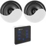 Power Dynamics Powerline A50BSet In-Wall Audio Amplifier with 2 Ceiling Speakers - Installation Speakers