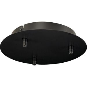 SLV CEILING PLATE FITU triple ceiling plate, round, black, incl. strain-relief - Accessories miscellaneous