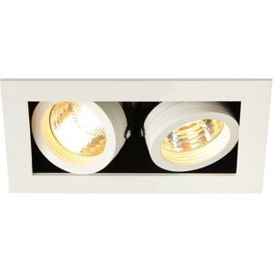 SLV KADUX 2 recessed fitting, double-headed, QPAR51, rectangular, matt white, max. 100W, incl. -B-Stock- - Sale% Lights for home & commercial use