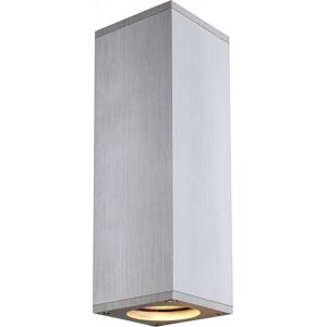 SLV THEO UP/DOWN, QPAR51, wall light, brushed aluminium, max. 2x50W - Wall and ceiling lights