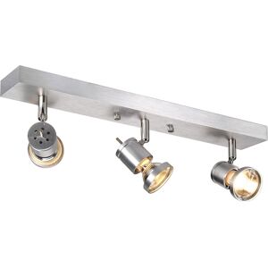 SLV ASTO 3 wall and ceiling light, triple-headed, QPAR51, brushed aluminium, max. 225 W - Wall and ceiling lights