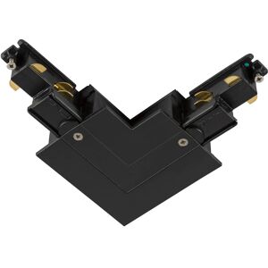 SLV L-connector, for S-TRACK 3-phase mounting track, earth electrode right, black, DALI - Accessories for three-phase power rail