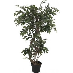 EUROPALMS Ficus multiple spiral trunk, artificial plant, green, 130cm - Trees