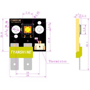 Ersatzteil LED COB 100W 8000K TSL-1000 (TX-2728W70FC120-NUVENG-A01) - Spare parts