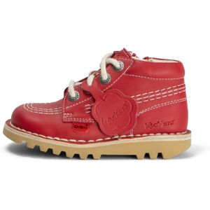 Kickers Infant Unisex Kick Hi Zip Leather Red- 13164525