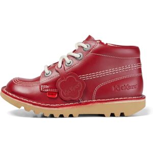 Kickers Junior Unisex Kick Hi Zip Leather Red- 13164533