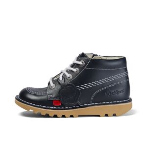 Kickers Junior Unisex Kick Hi Zip Leather Navy- 13164547