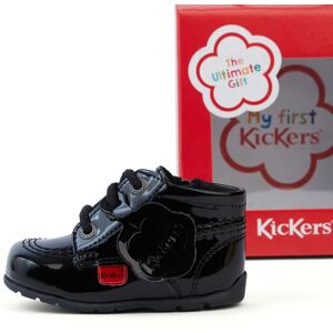 Kickers Baby Kick Hi Zip Patent Leather Black- 13164812