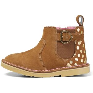 Kickers Infant Girls Adlar Chelz Heart Suede Tan- 13470043