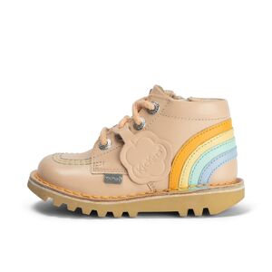 Kickers Junior Girls Kick Hi Rainbow Leather Beige - 2.5.- 14214988