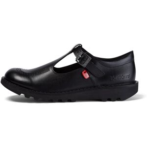 Kickers Youth Womens Kick T-Bar Leather Black- 11726318