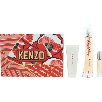Kenzo Flower Ikebana Sakura Eau De Parfum 3 Piece Gift Set Kenzo Flower Ikebana Sakura Eau De Parfum 3 Piece Gift Set