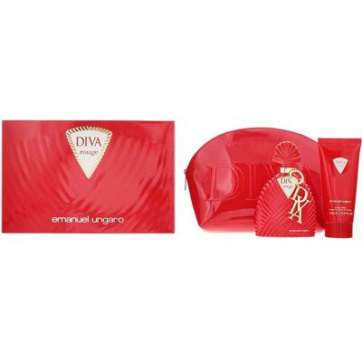 Emanuel Ungaro Diva Rouge 3 Piece Gift Set: Eau De Parfum 100ml - Body Lotion 10 Emanuel Ungaro Diva Rouge 3 Piece Gift Set: Eau De Parfum 100ml - Body Lotion 10