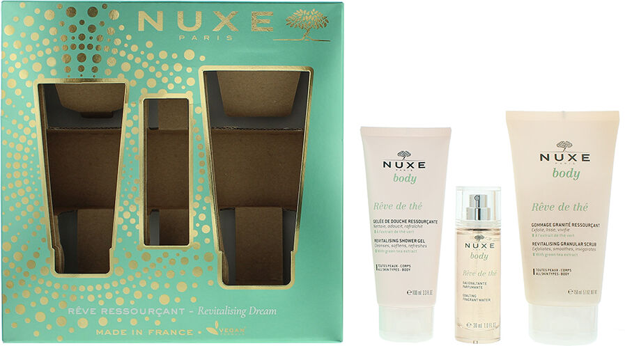 Nuxe Body Rêve De Thé - Revitalising Dream 3 Piece Gift Set: Body Scrub 150ml - Shower Gel 100ml - Scented Water 30ml
