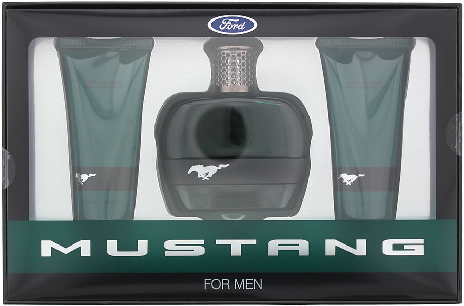 Mustang Green 3 Piece Gift Set: Eau De Toilette 100ml - Shower Gel 100ml - Aftershave Balm 100ml