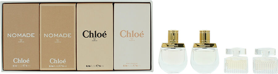 Chloé Mini 4 Piece Gift Set: Chloé Eau De Parfum 5ml - Nomade Eau De Parfum 5ml - Nomade Eau De Toilette 5ml - Rose Tangerine Eau De Toilette 5ml