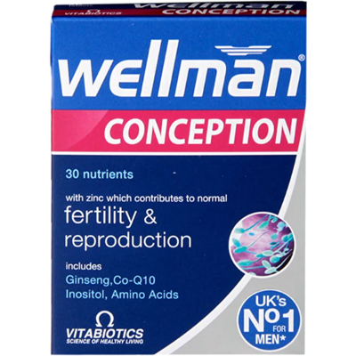 Vitabiotics Wellman Conception - Male Fertility Vitamins - 30 Vitabiotics Wellman Conception - Male Fertility Vitamins - 30