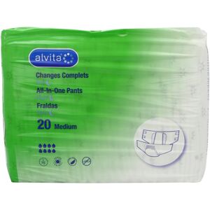 Alvita Incontinence Adult Nappies Night Medium - 20 Pack