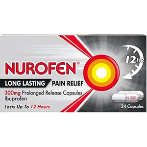 Nurofen Back Pain 300mg Sustained Release Capsules Nurofen Back Pain 300mg Sustained Release Capsules