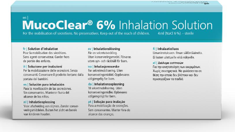 MucoClear 6% Hypertonic Saline Inhalation Solution - 60 x 4ml