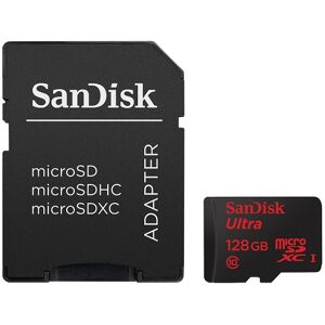 SanDisk Ultra 128 GB MicroSDXC UHS-I Memory Card with SD Adapter