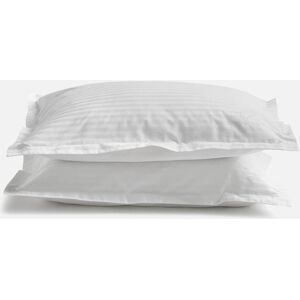 ESPA White 100% Egyptian Cotton Sateen Stripe Pillowcase Pair