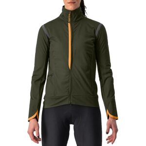 Castelli Alpha Ultimate Insulated Women Cycling Jacket - Military Green/Melon - Large - Cycling Jacket Castelli Alpha Ultimate Insulated Women Cycling Jacket - Military Green/Melon - Large - Cycling Jacket