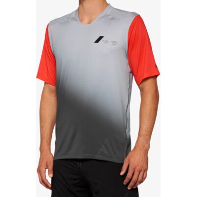 100% Celium Jersey - Grey / Racer Red / Small - MTB Jersey 100% Celium Jersey - Grey / Racer Red / Small - MTB Jersey