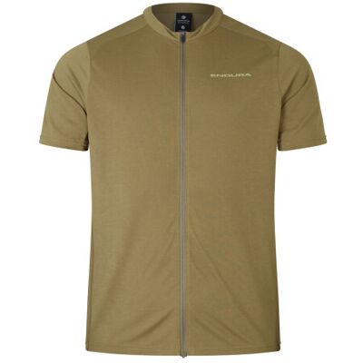 Endura Loop Short Sleeve Zipped Cycling Jersey - Tweed Green Endura Loop Short Sleeve Zipped Cycling Jersey - Tweed Green