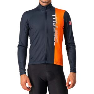 Castelli Traguardo FZ Long Sleeve Cycling Jersey - Savile Blue / Brilliant Orange / XSmall Castelli Traguardo FZ Long Sleeve Cycling Jersey - Savile Blue / Brilliant Orange / XSmall