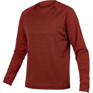 Endura Single Track Fleece Long Sleeve Cycling Jersey - Red / 2XLarge Endura Single Track Fleece Long Sleeve Cycling Jersey - Red / 2XLarge