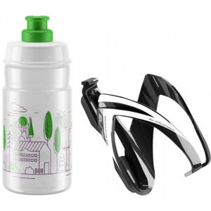 Elite Jet Youth Bottle & CEO Cage - 350ml - Clear / Green Logo / 350ml Elite Jet Youth Bottle & CEO Cage - 350ml - Clear / Green Logo / 350ml